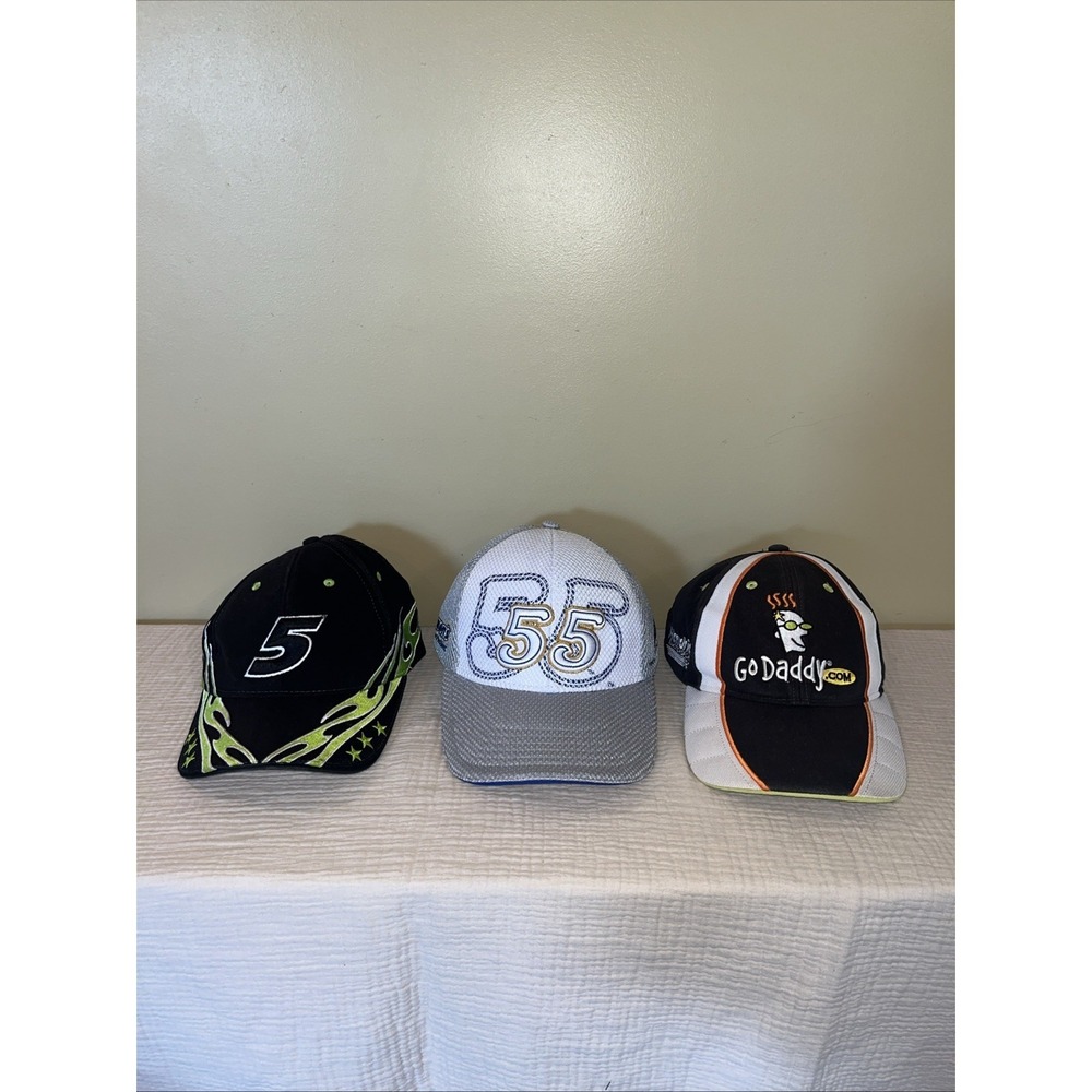 (3) Mark Martin Hats #55, #5 (ALL CHASE AUTHENTICS)
